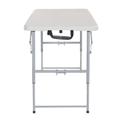 Office Star Products 4-Foot Height-Adjustable Folding Resin Table Light Gray