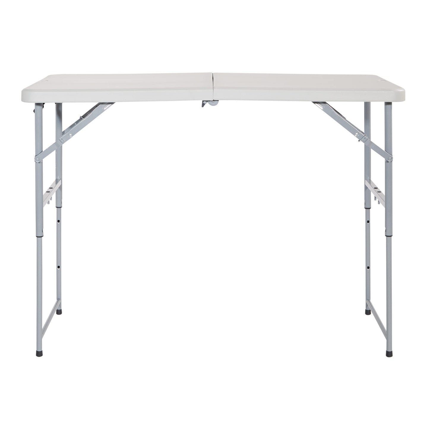 Office Star Products 4-Foot Height-Adjustable Folding Resin Table Light Gray
