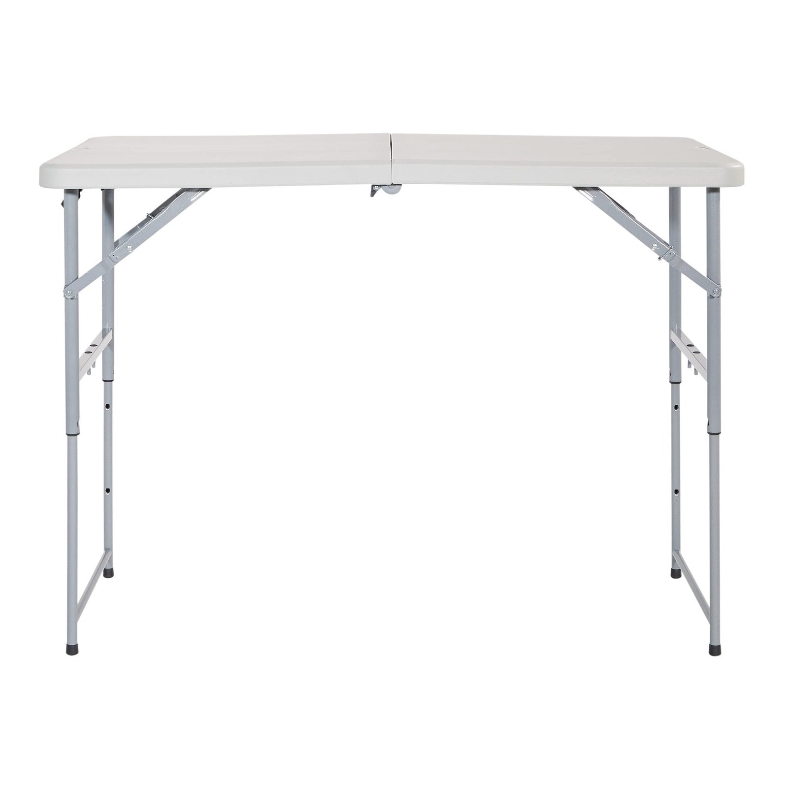 Office Star Products 4-Foot Height-Adjustable Folding Resin Table Light Gray