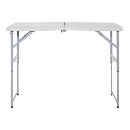 Office Star Products 4-Foot Height-Adjustable Folding Resin Table Light Gray