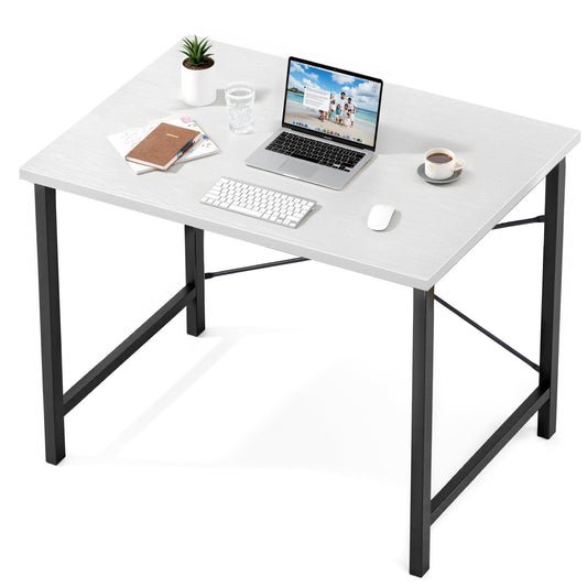 Sweetcrispy 32 Inch Computer Desk White Black